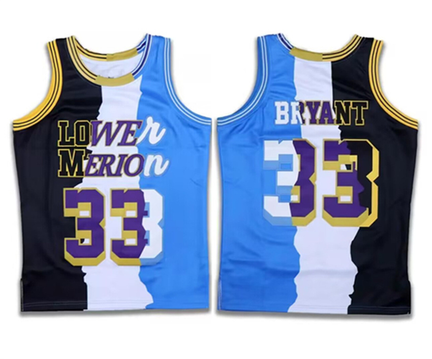 Men's Blue/White/Black Custom Stitched Jersey